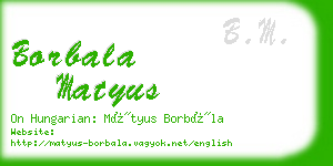 borbala matyus business card